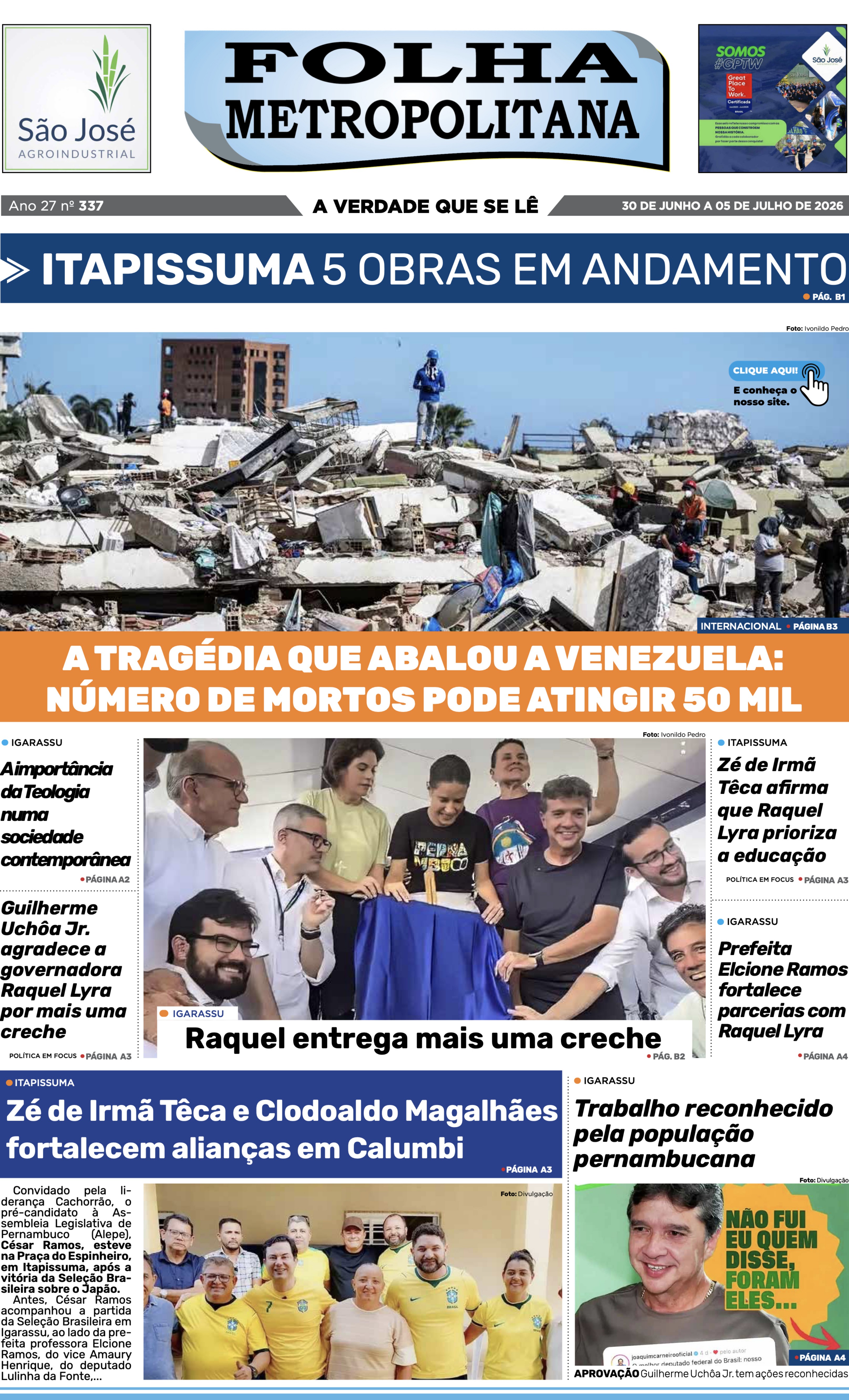 Edição de Junho/2026 da Folha Metropolitana