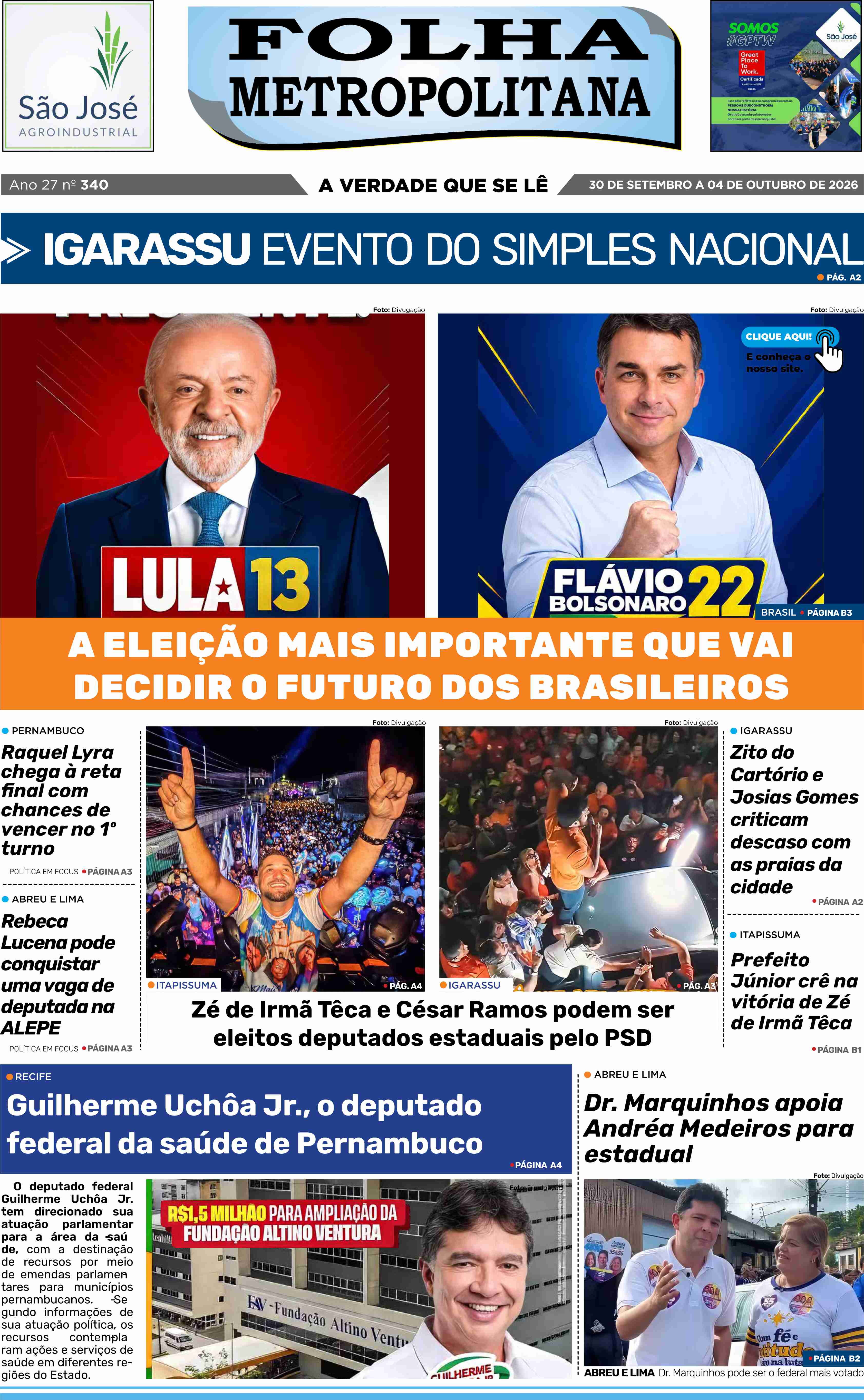 Edição de Setembro/2026 da Folha Metropolitana